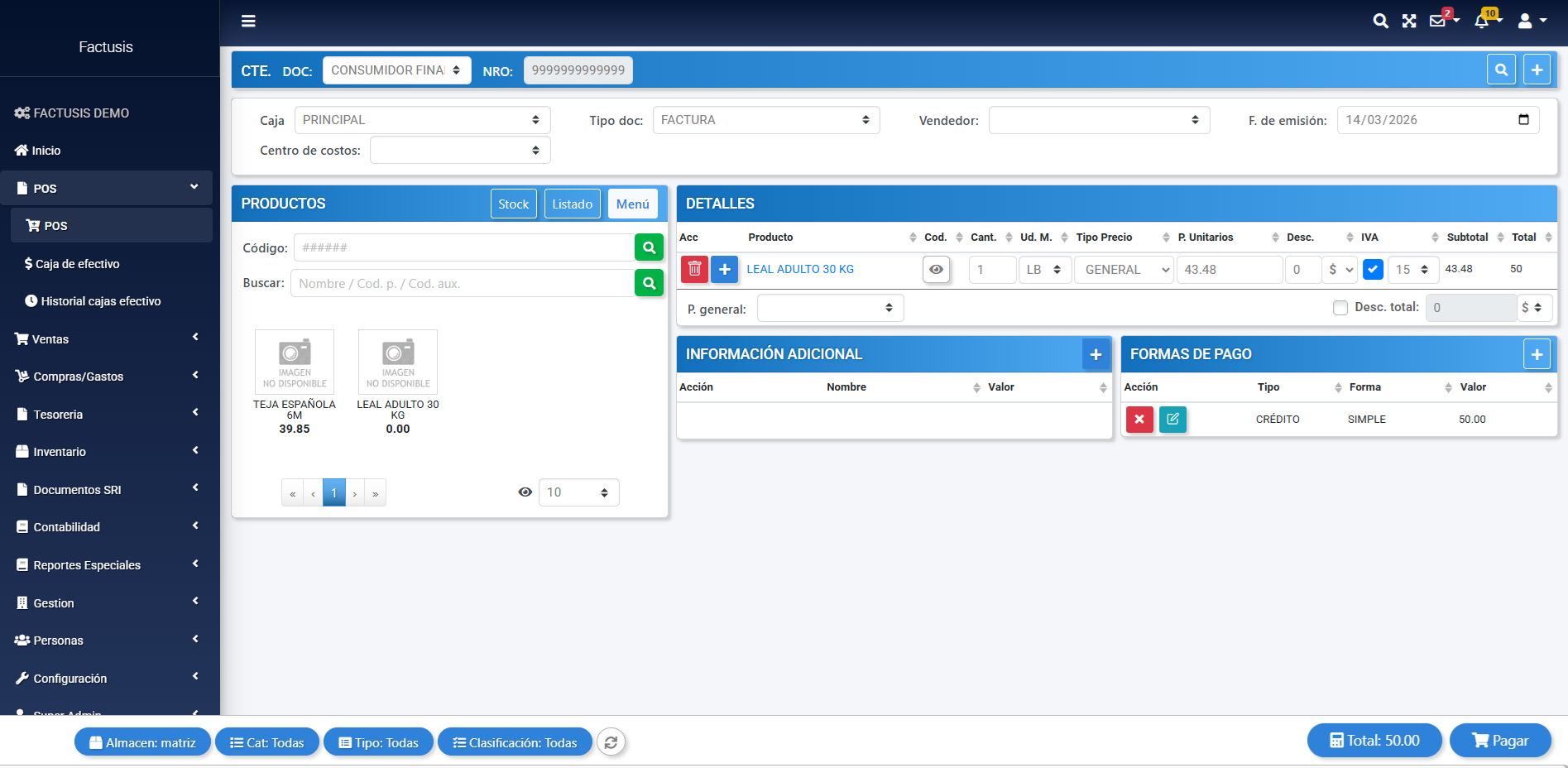 Facturación electrónica